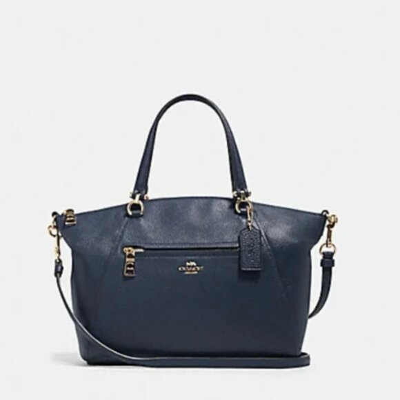 NWOT Coach Prairie Satchel Navy Midnight Leather Crossbody Handbag Purse - Picture 16 of 16